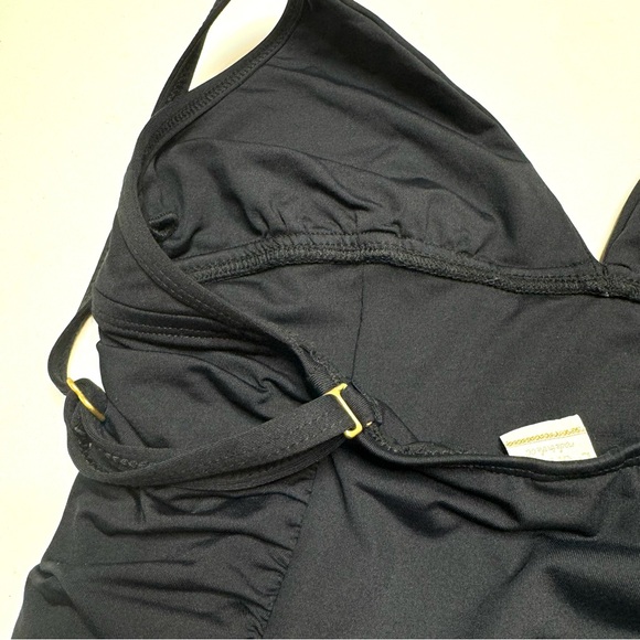 L*SPACE Black Bella Ruched Slimming Convertible One Piece Cheeky Swimsuit Size 8 - Picture 11 of 11